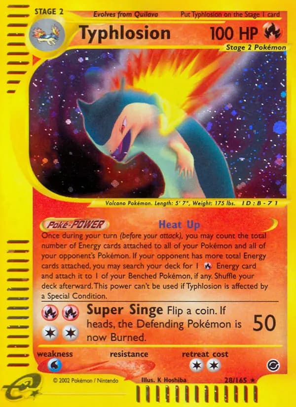 Typhlosion card in English