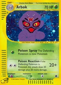 Arbok card in English
