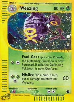 Weezing card in English