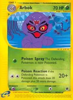 Arbok card in English