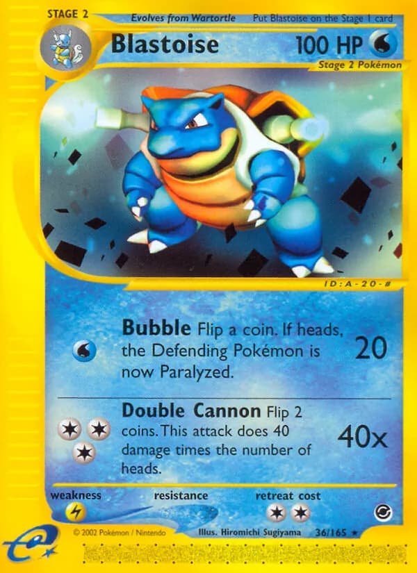 Blastoise card in English