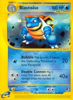 Blastoise card in English