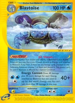 Blastoise card in English
