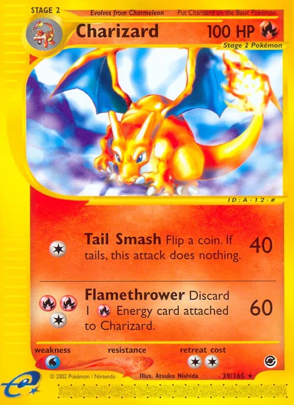 Charizard card in English