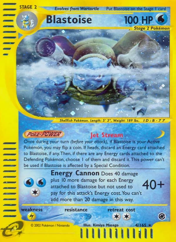 Blastoise card in English