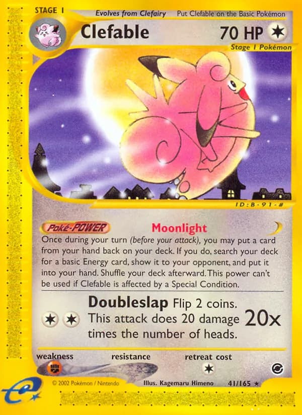 Clefable card in English