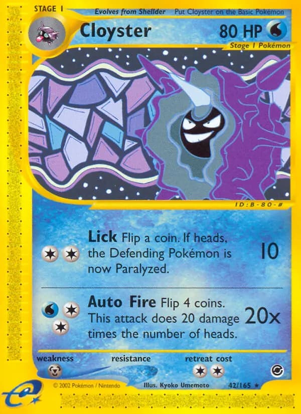Cloyster card in English