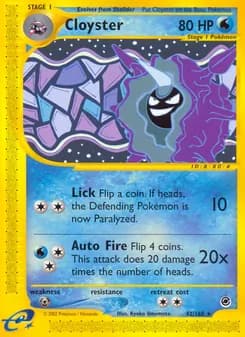 Cloyster card in English