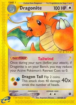 Dragonite card in English