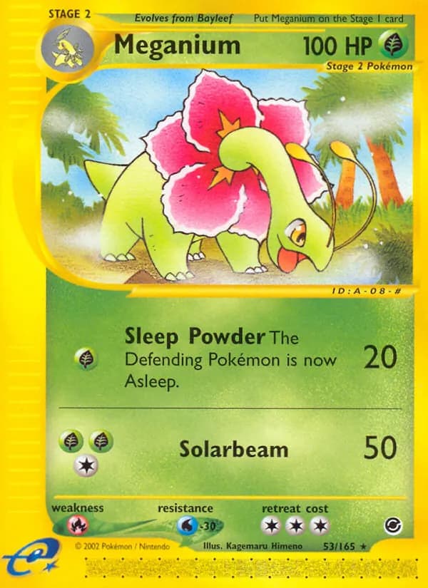 Meganium card in English
