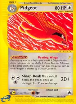 Pidgeot card in English