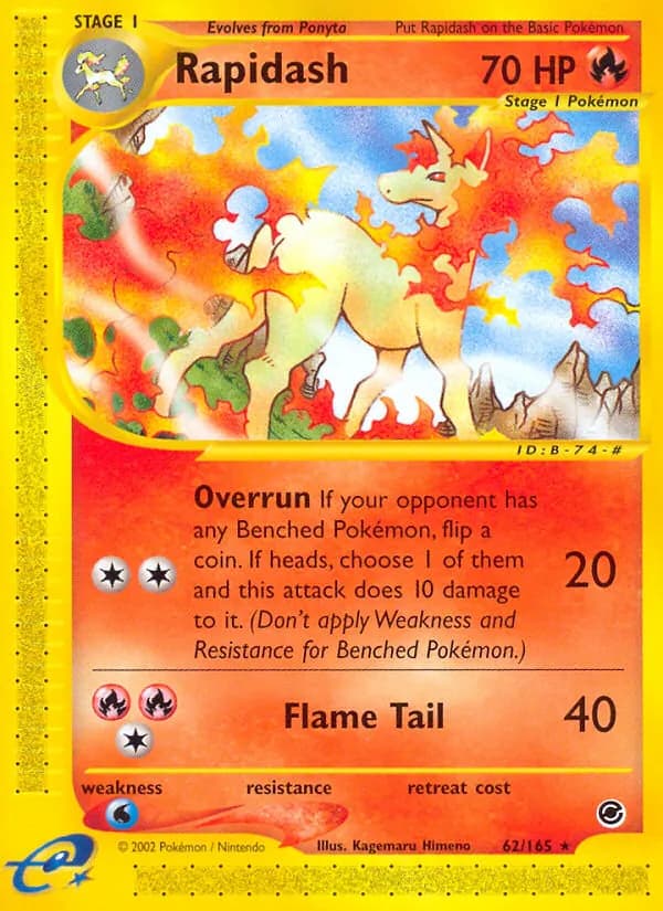 Rapidash card in English