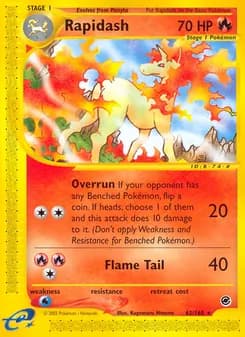 Rapidash card in English