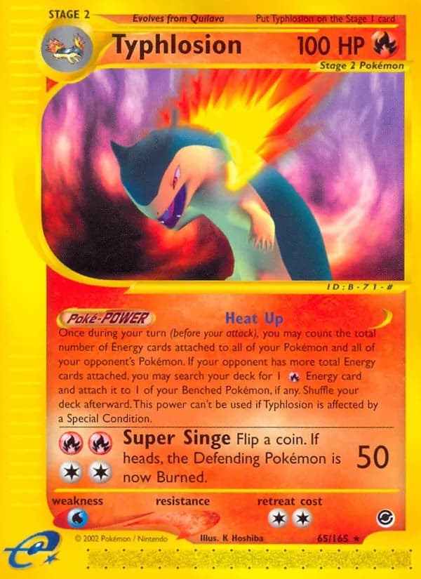 Typhlosion card in English