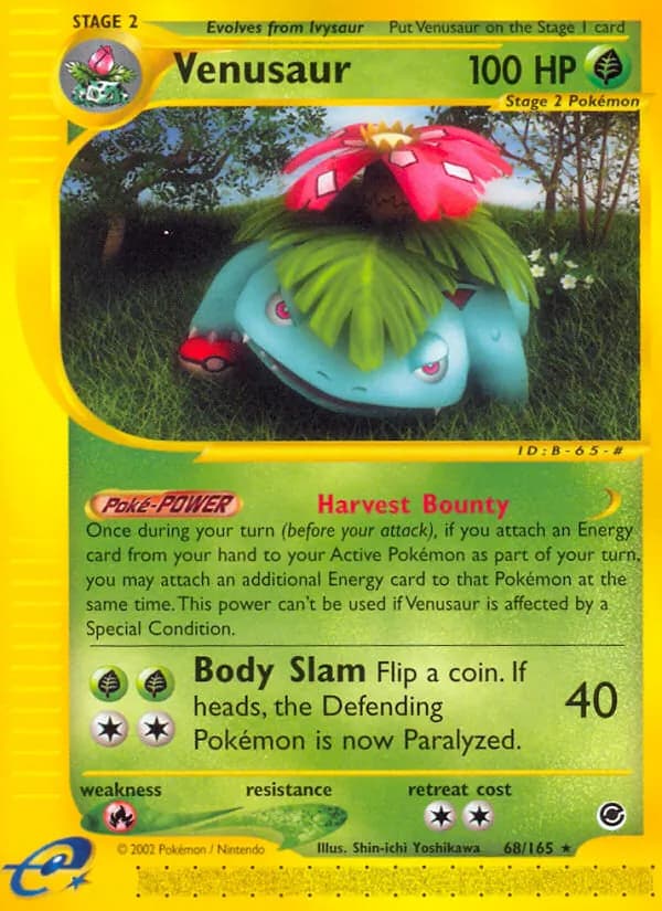 Venusaur card in English