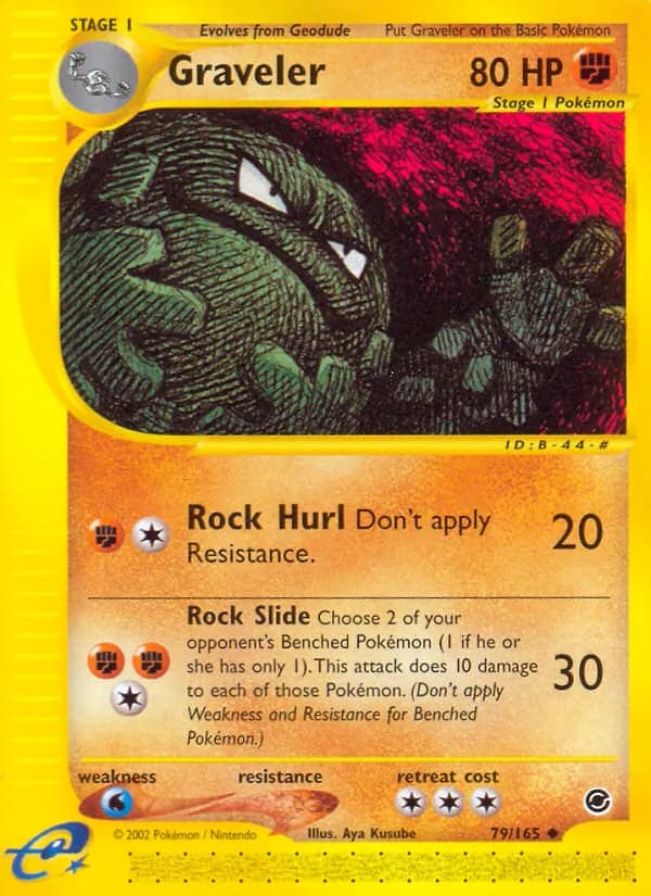 Graveler card in English