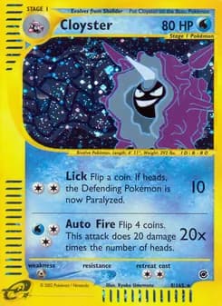 Cloyster card in English