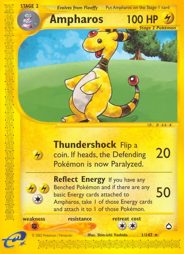 Ampharos card in English