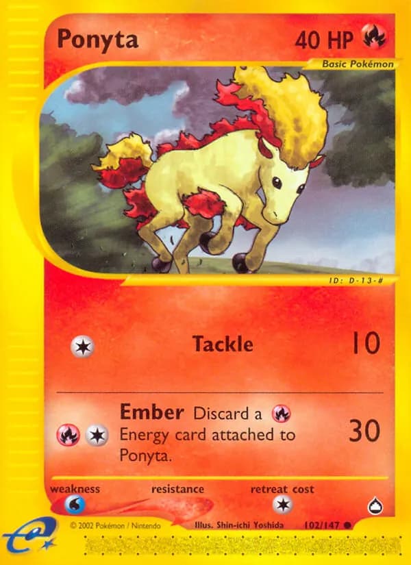 Ponyta card in English