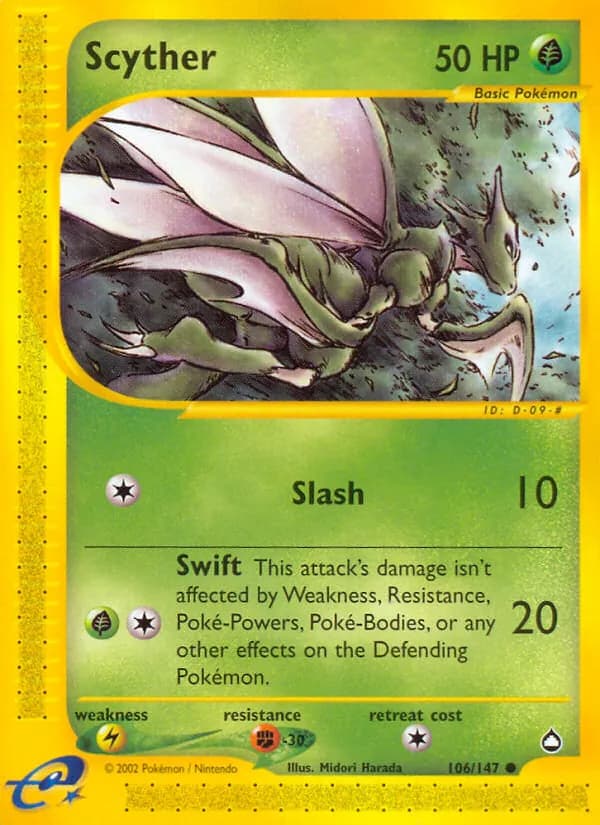 Scyther card in English