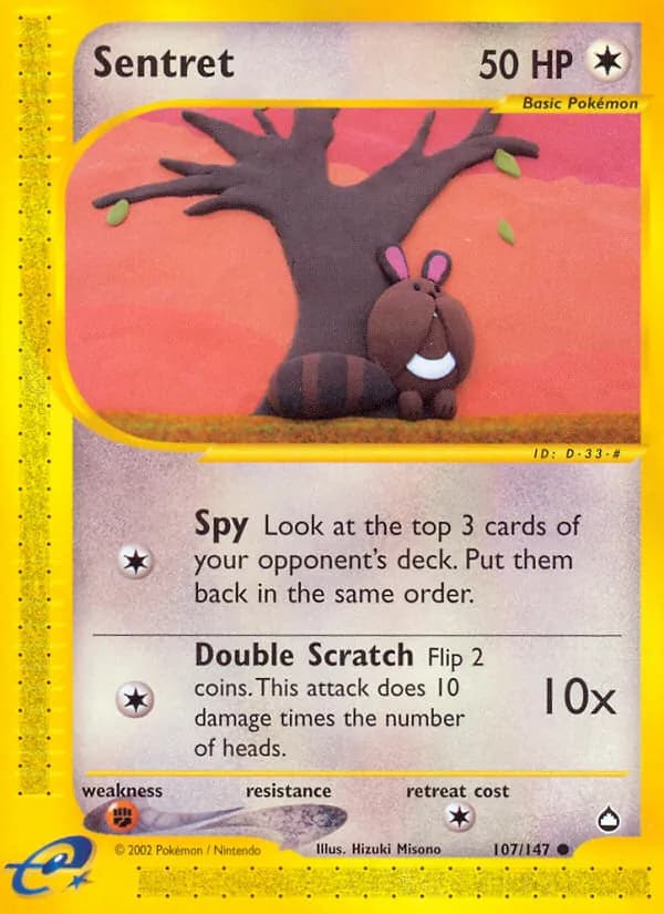 Sentret card in English