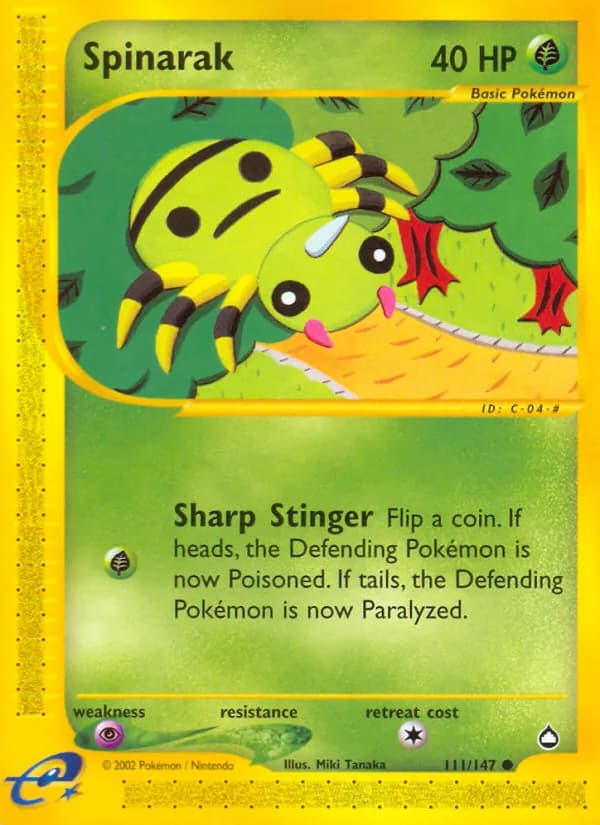 Spinarak card in English