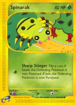 Spinarak card in English