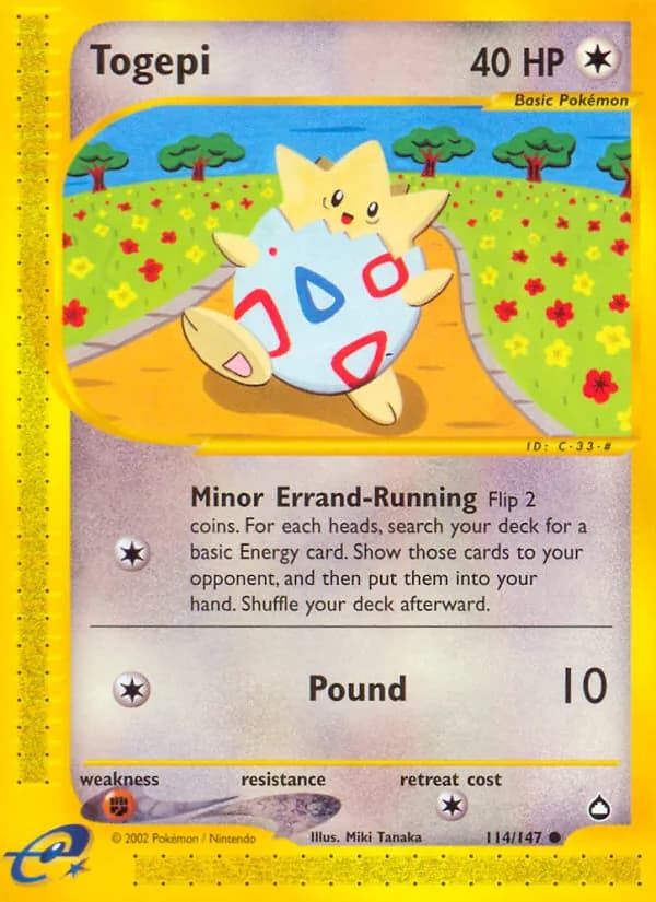 Togepi card in English