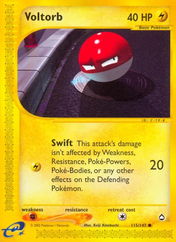Voltorb card in English