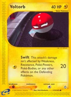 Voltorb card in English