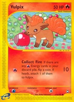 Vulpix card in English
