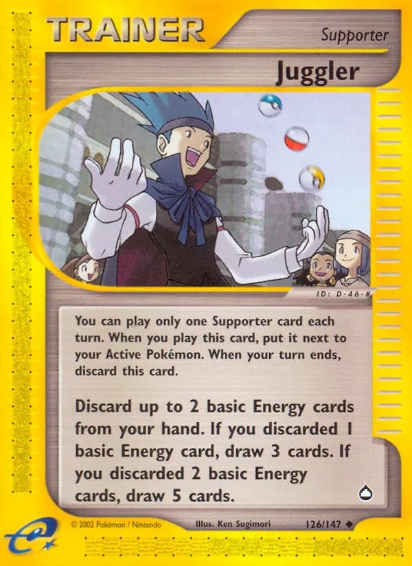 Juggler card in English