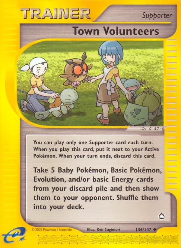 Town Volunteers card in English