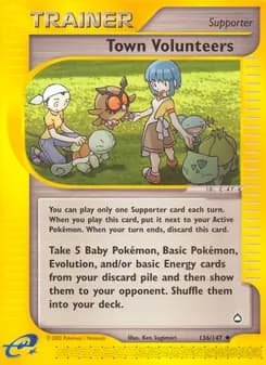 Town Volunteers card in English