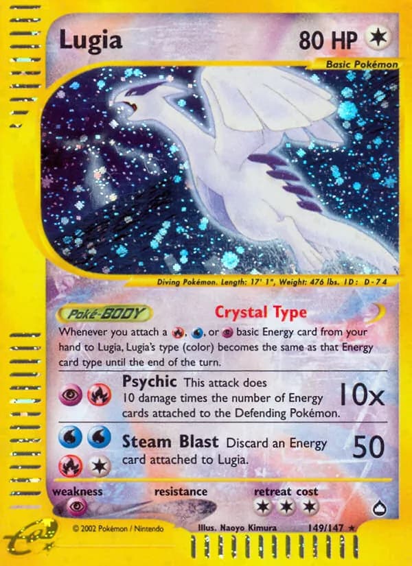Lugia card in English