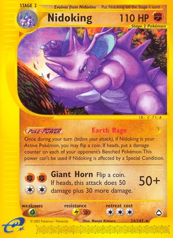 Nidoking card in English