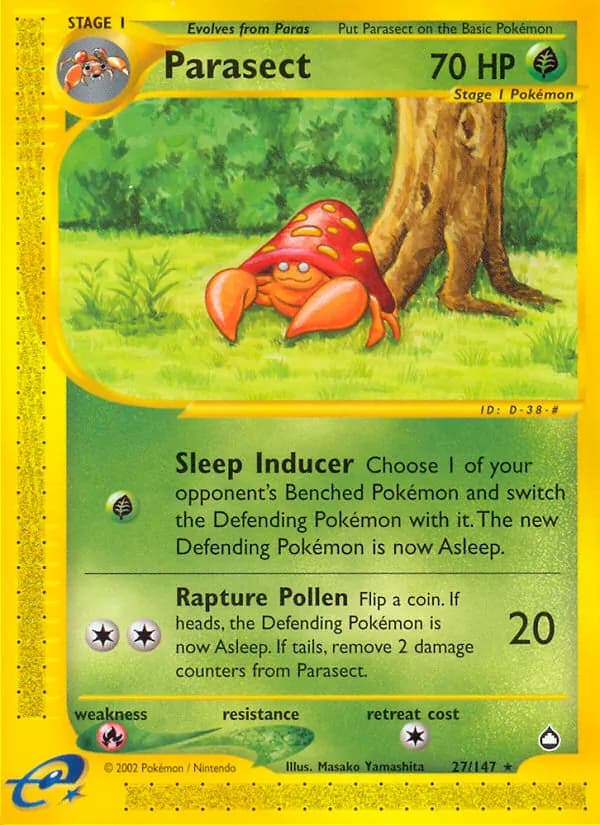Parasect card in English