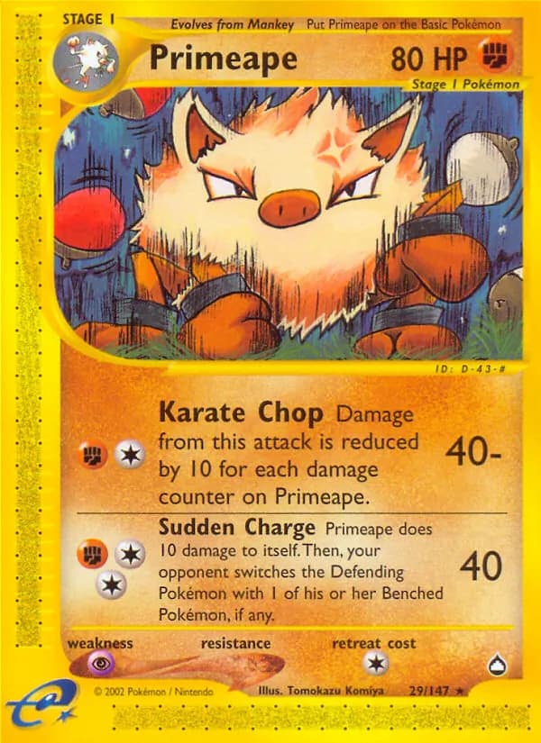 Primeape card in English