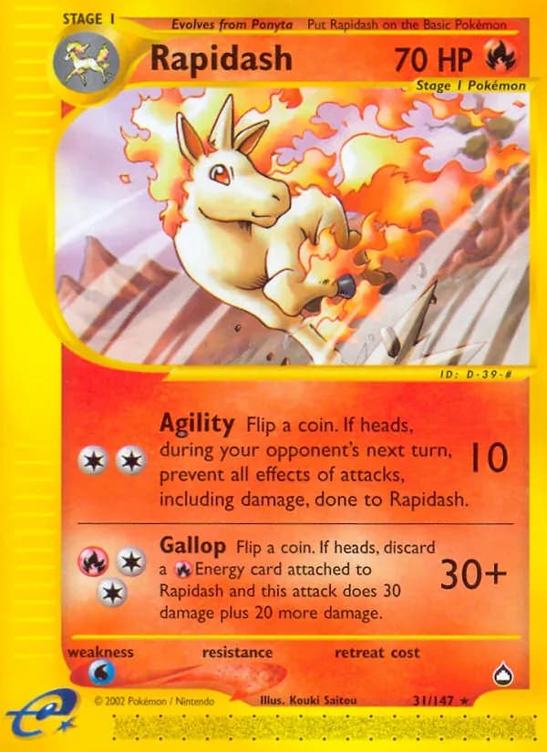 Rapidash card in English
