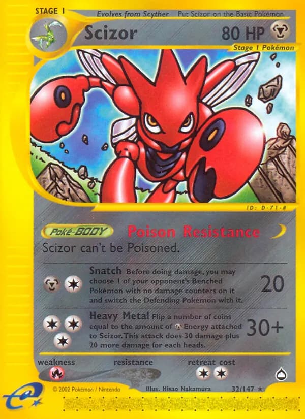 Scizor card in English