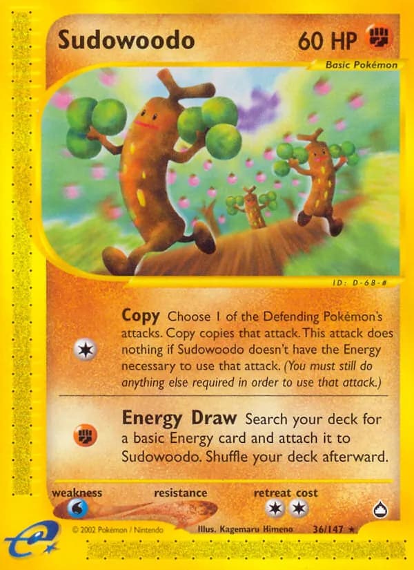 Sudowoodo card in English