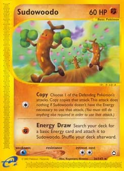 Sudowoodo card in English