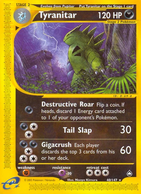 Tyranitar card in English