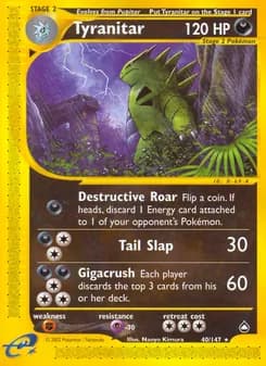 Tyranitar card in English