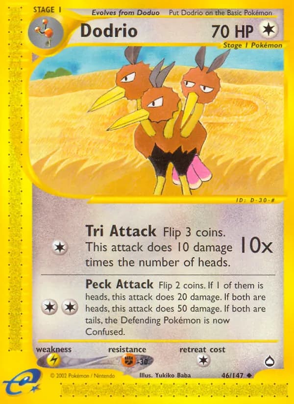Dodrio card in English