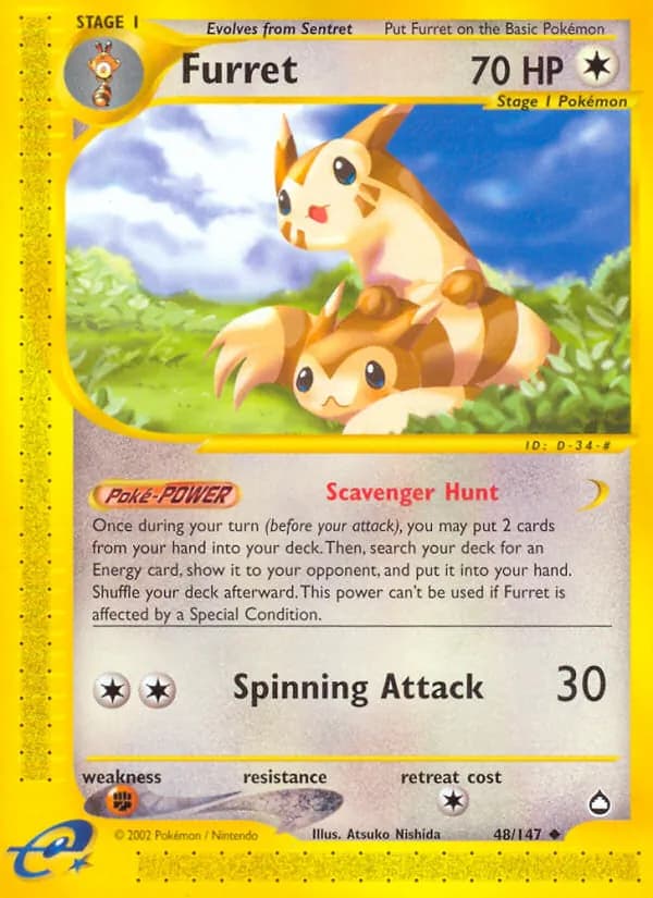 Furret card in English