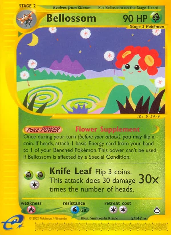 Bellossom card in English