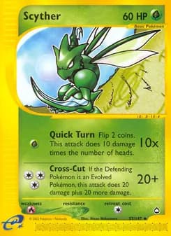 Scyther card in English