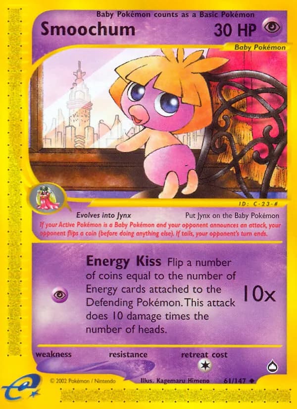 Smoochum card in English
