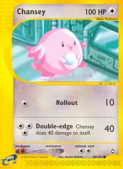 Chansey card in English